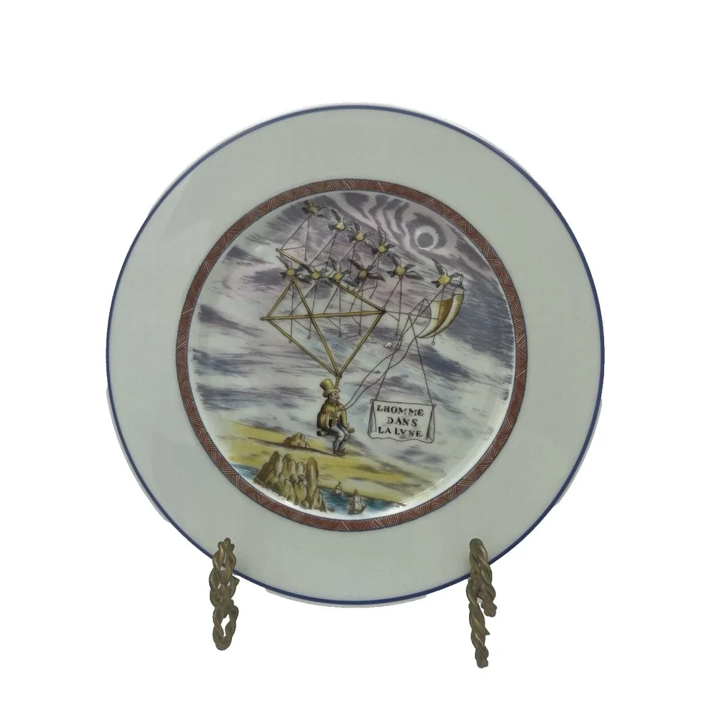 Vintage Raynaud Limoges Decorative Collector Plate The‎ Man in The Moon
